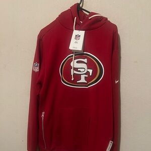 SAN FRANCISCO 49ers LARGE MENS UNISEX NIKE/TEAM APPAREL COLLAB HOODIE